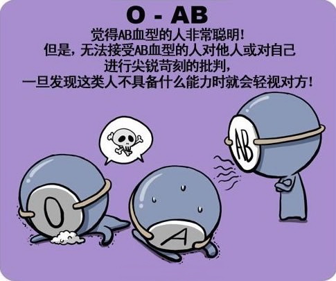 O血型-AB血型